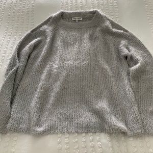 Cold Shoulder Gray Sweater Cuddly Soft Size Med